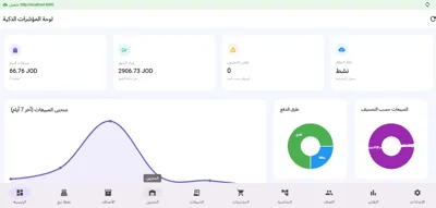 لقطة شاشة حقيقية من منصة POS Cloud